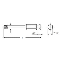 7/16 Hex Dr. TORXplus® 40IP Bit - Length 35mm - Ko-ken USA