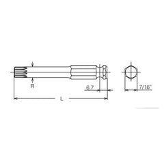 7/16 Hex Dr. Bit XZN M8 Triple Square Length 75mm - Ko-ken USA