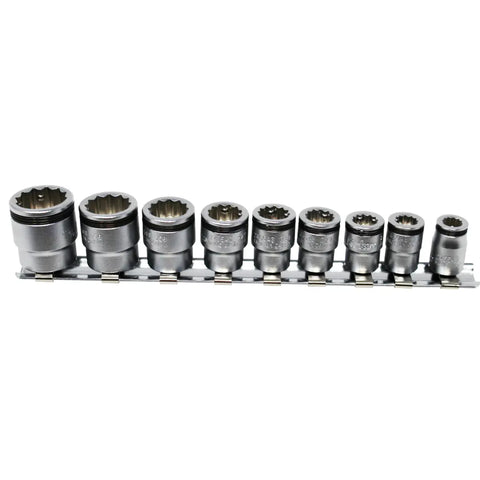 1/4 Sq. Dr. 12 point NUT GRIP® Socket Set 7/32 - 9/16 - 9 pieces 1/4 Sq. Dr. 12 point NUT GRIP® Socket Set 7/32 - 9/16 - 9 pieces