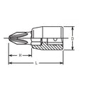 1/4 Sq. Dr. Bit Socket  PH1  Length 28mm