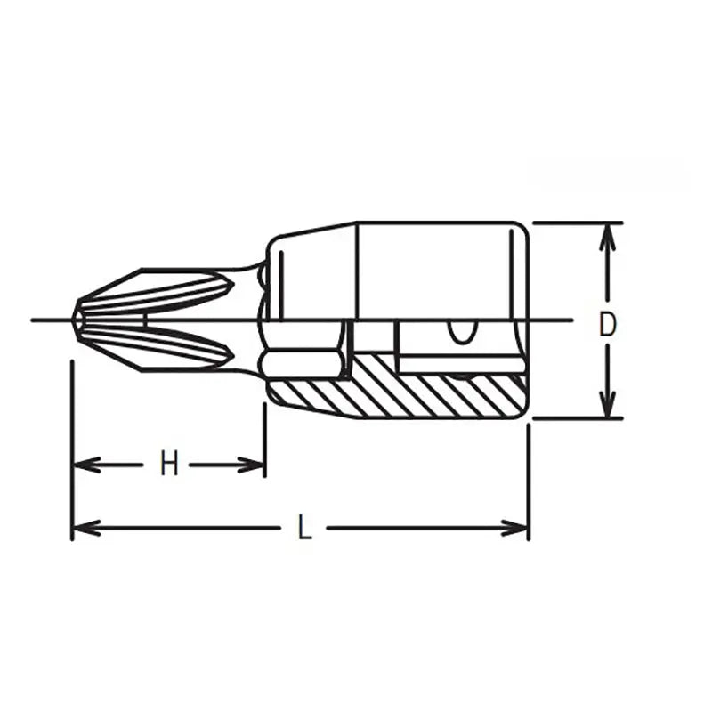 1/4 Sq. Dr. Bit Socket PH4 Length 28mm - Ko-ken USA