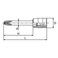 1/4 Sq. Dr. Bit Socket  PH1  Length 28mm Z-series