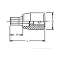 1/4 Sq. Dr. Bit Socket 5/32 Hex Length 100mm