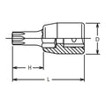 1/4 Sq. Dr. TORXplus® 10IP Bit Socket - Length 28mm