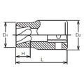 1/4 Sq. Dr. Nut Twister  9mm  Length 23mm