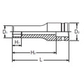 1/4 Sq. Dr. Socket  5/16 6 point Length 50mm