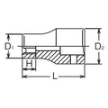 1/4 Sq. Dr. TORX® E10 Socket - Length 22mm