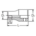 1/4 Sq. Dr. TORX® E8 Socket - Length 22mm