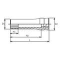 1/4 Sq. Dr.  Z-series  6 point Metric Chrome Socket in 10mm