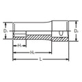 1/4 Sq. Dr. Socket  10mm 12 point Length 50mm