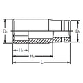 3/8 Sq. Dr. Socket  8mm 6 point Length 55mm