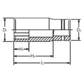 3/8 Sq. Dr. Socket  12mm Surface Length 55mm