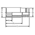 3/8 Sq. Dr. Socket  8mm Surface Length 55mm