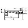 3/8 Sq. Dr. Industrial Deep TORX® E10 Socket - Length 55mm