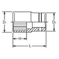 3/8 Sq. Dr. Socket  10mm 12 point Length 26mm