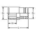 3/8 Sq. Dr. Socket  12mm Surface Length 26mm