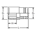 3/8 Sq. Dr. Socket  17mm Surface Length 29mm