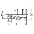 3/8 Sq. Dr. TORX® E10 Socket - Length 26mm