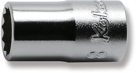 1/4 Sq. Dr. 12 Point chrome METRIC Socket 8mm - Ko-ken USA