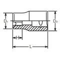 1/4 Sq. Dr. TORX E10® Socket - Length 22mm