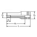 1/2 Sq. Dr. Socket  12mm Surface Length 77mm