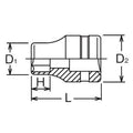 1/2 Sq. Dr. Socket  30mm 6 point Length 46mm