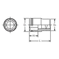 1/4 Sq. Dr. Short NUT GRIP® Socket - 8mm