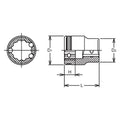 1/4 Sq. Dr. 12 point Short SAE NUT GRIP® Socket - 1/2