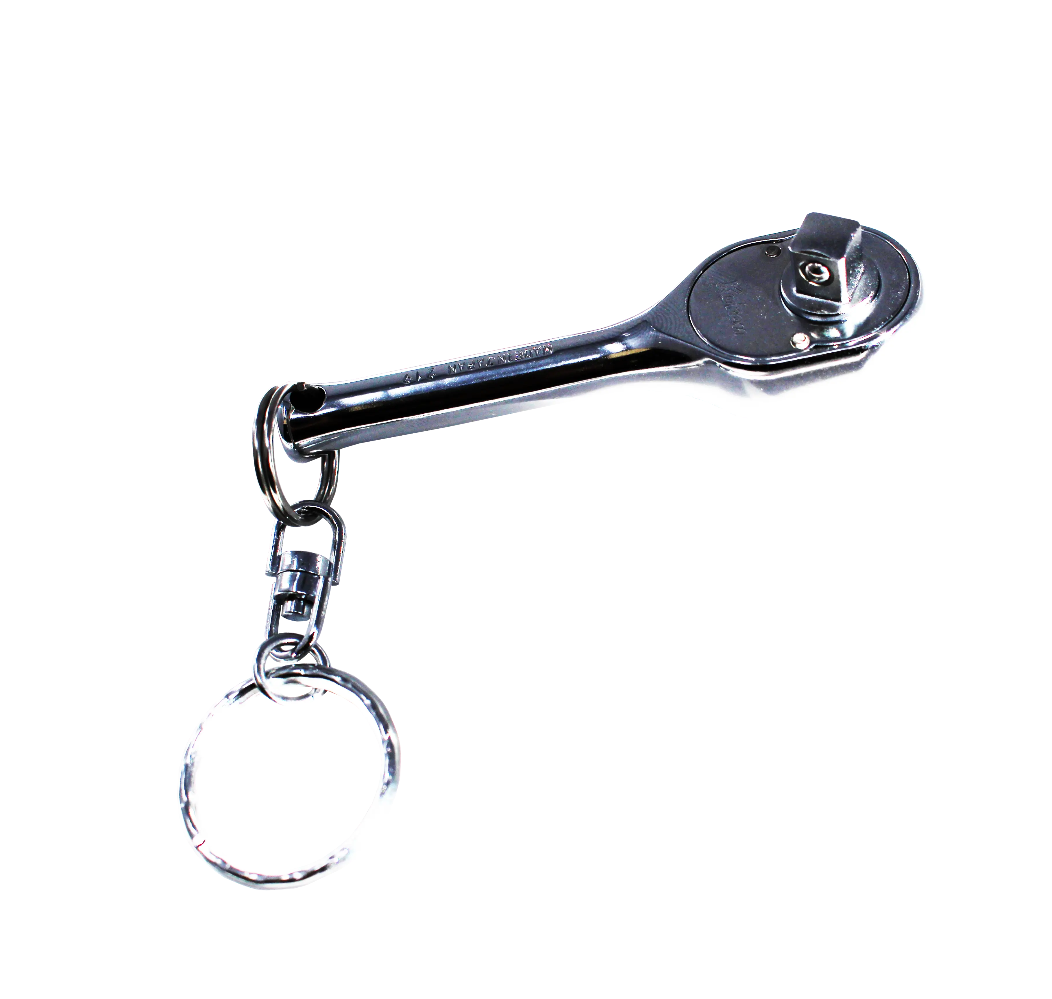 1/4 Sq. Dr. Ratchet Handle 20 teeth Short Length 75mm Key Ring