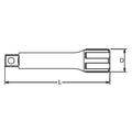 1/4 Sq. Dr. Extension Bar  1/4 Square Length 100mm