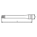 1/4 Sq. Dr. Extension Bar  1/4 Square Length 100mm Z-series