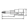 3/8 Sq. Dr. Bit Socket  PZ1  Length 50mm