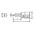 3/8 Sq. Dr. Bit Socket Slotted 1.0X5.5  Length 60mm