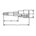 3/8 Sq. Dr. Bit Socket  11mm Hex Length 160mm