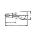 3/8 Sq. Dr. TORX® T15 Bit Socket - Length 140mm