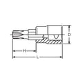 3/8 Sq. Dr. TORX® T9 Bit Socket - Length 38mm