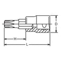 3/8 Sq. Dr. Tamper Resistant TORXplus® 20IPR Bit Socket - Length 50mm