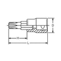 3/8 Sq. Dr. TORX® T35 Bit Socket -  Length 50mm