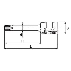 3/8 Sq. Dr. Z-Series TORX® T40 Bit Socket - Length 75mm – Ko-ken USA