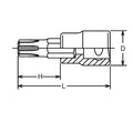 3/8 Sq. Dr. Bit Socket Ribe-CV M10  Length 100mm