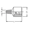 3/8 Sq. Dr. Bolt Twister  10mm  Length 32mm