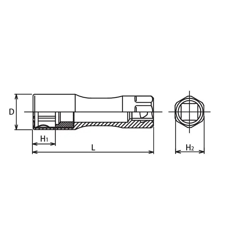 3/8 Sq. Dr. Z-Series 6-Point Clip Type Spark Plug Socket 14mm - Ko