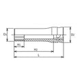 3/8 Sq. Dr. Z-series 6 point Metric Chrome Socket in 17mm