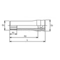 3/8 Sq. Dr. Z-series 6 point Metric Chrome Socket in 7mm