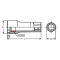 3/8 Sq. Dr. Magnetic 6 point Spark Plug Socket  19mm