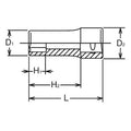 3/8 Sq. Dr. Socket  10mm 6 point Length 40mm