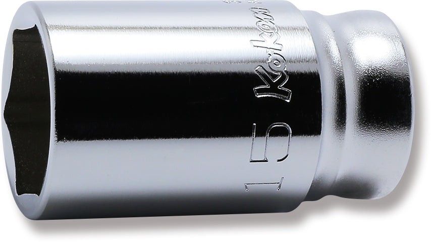 ケー　0606 3/8 Sq. Dr. Z-series Metric Semi-Deep 6 point Chrome Socket