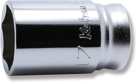 3/8 Sq. Dr. Z-series Metric Semi-Deep 6 point Chrome Socket - 17mm