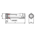 3/8 Sq. Dr. Z-Series 12 point Magnetic Spark Plug Socket 14mm