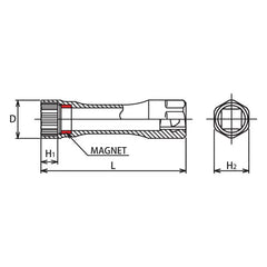 3/8 Sq. Dr. Z-Series 12-Point Magnetic Spark Plug Socket 16mm
